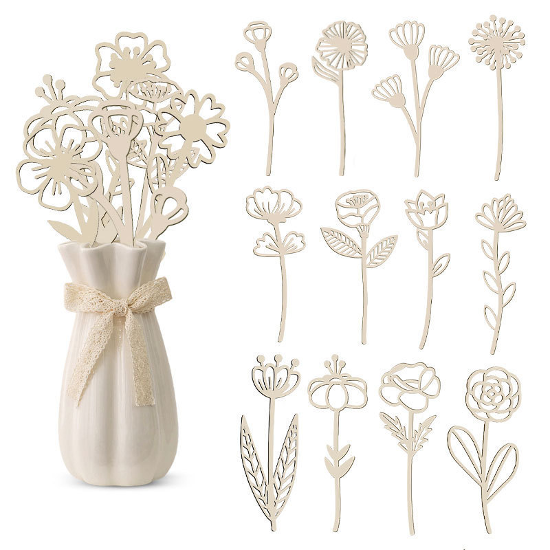 Amazon Tiktok Wooden Hollow Flower Vase Decoration Insert Plant Flower Mother's Day Gift Ornament Amazon Tiktok Wooden Hollow Flower Vase Decoration Insert Plant Flower Mother's Day Gift Ornament