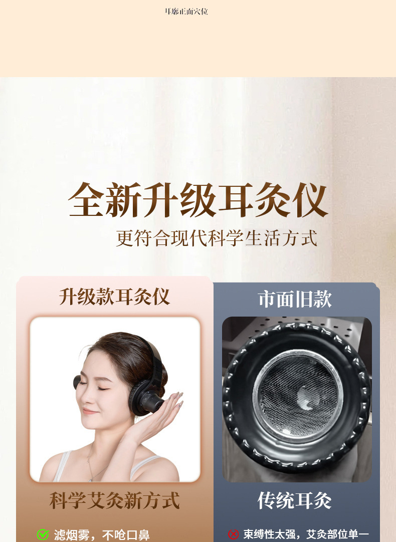 Moxa Box Ear Moxibustion Device Low Smoke Moxa Tool for Ear and Head Wellness 30 Herbal Moxa Cones 250g key features