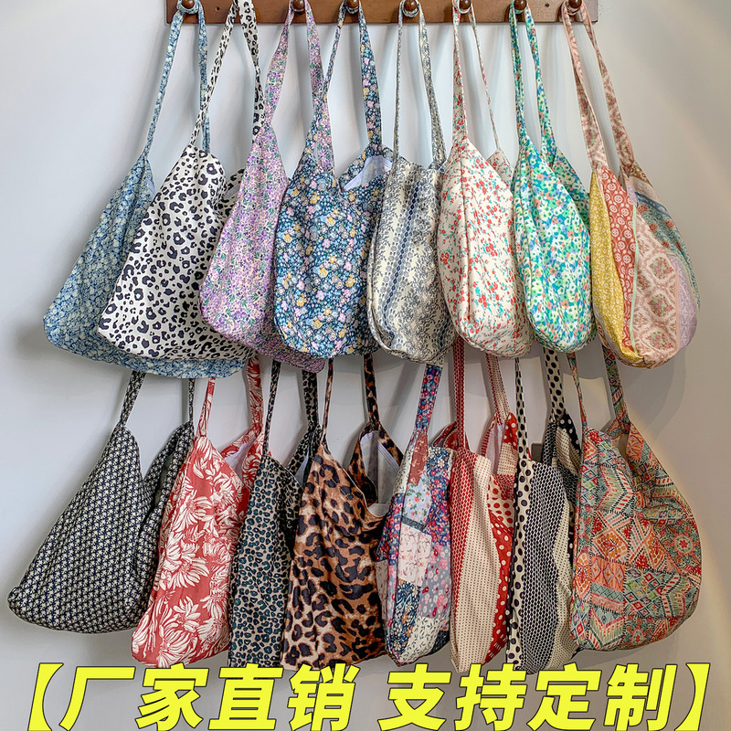 2026 New Style Corduroy Bag with Extended Shoulder Strap, Floral Leopard Print Single Shoulder Crossbody Canvas Bag, Large Capacity Tote Bag