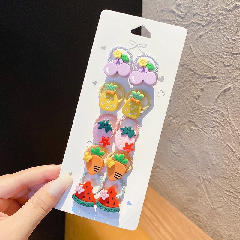 Cuerda linda del lazo del pelo de los niños tamaño pequeño no duele el pelo banda de goma del bebé femenino accesorios para el cabello banda de pelo de dibujos animados