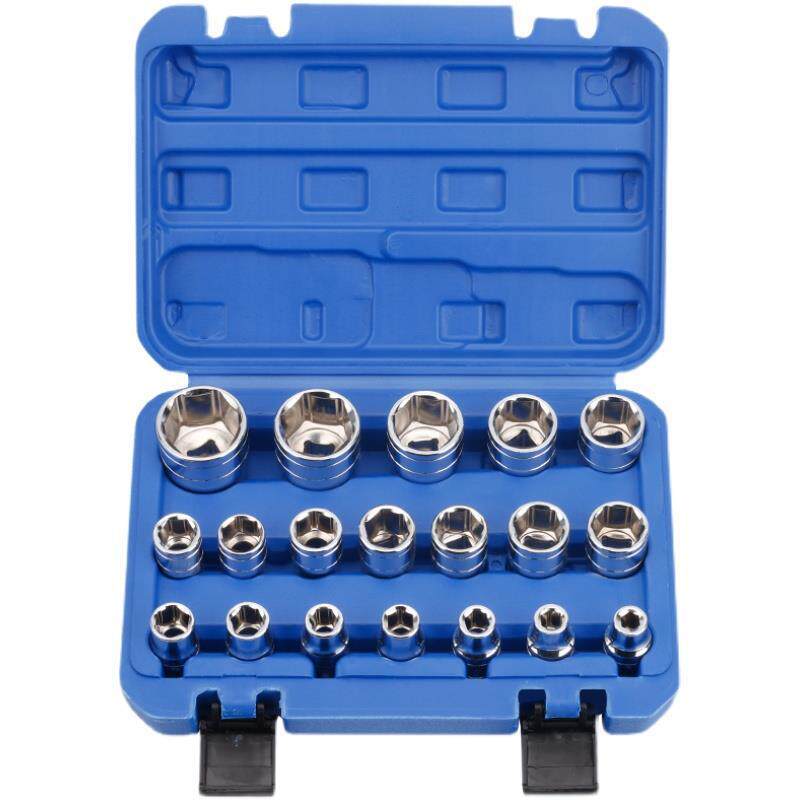 Rápido 6 ángulo hexagonal conjunto de herramientas de automóviles de reparación de 12.5 mm cabeza de manguito de hardware