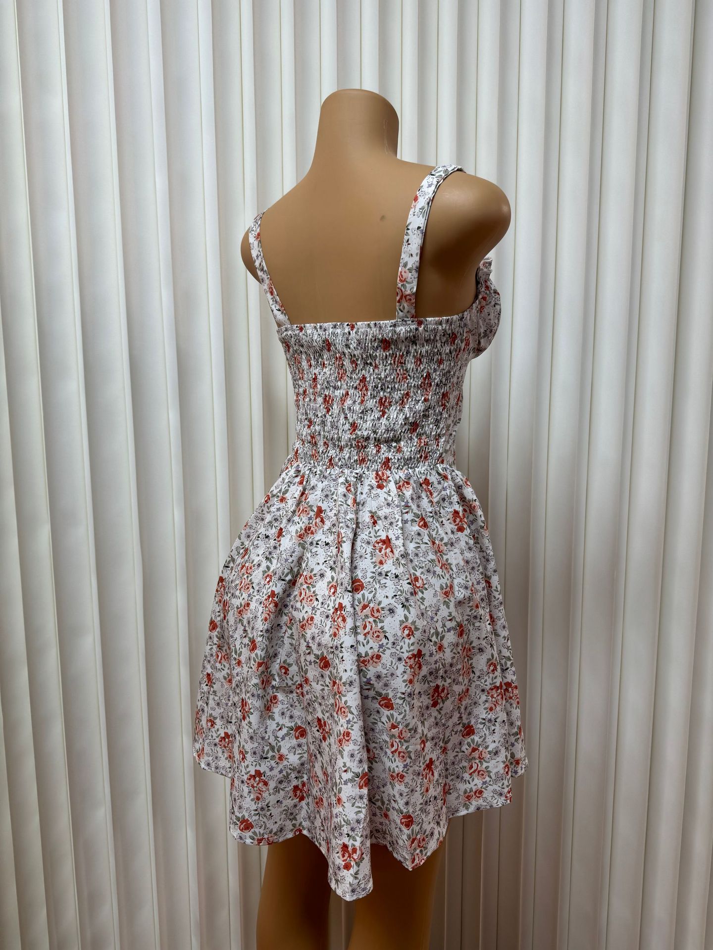 Women's Sexy Strappy Floral Mini Dress Waist Cinching Style New Item_ecoleips.com