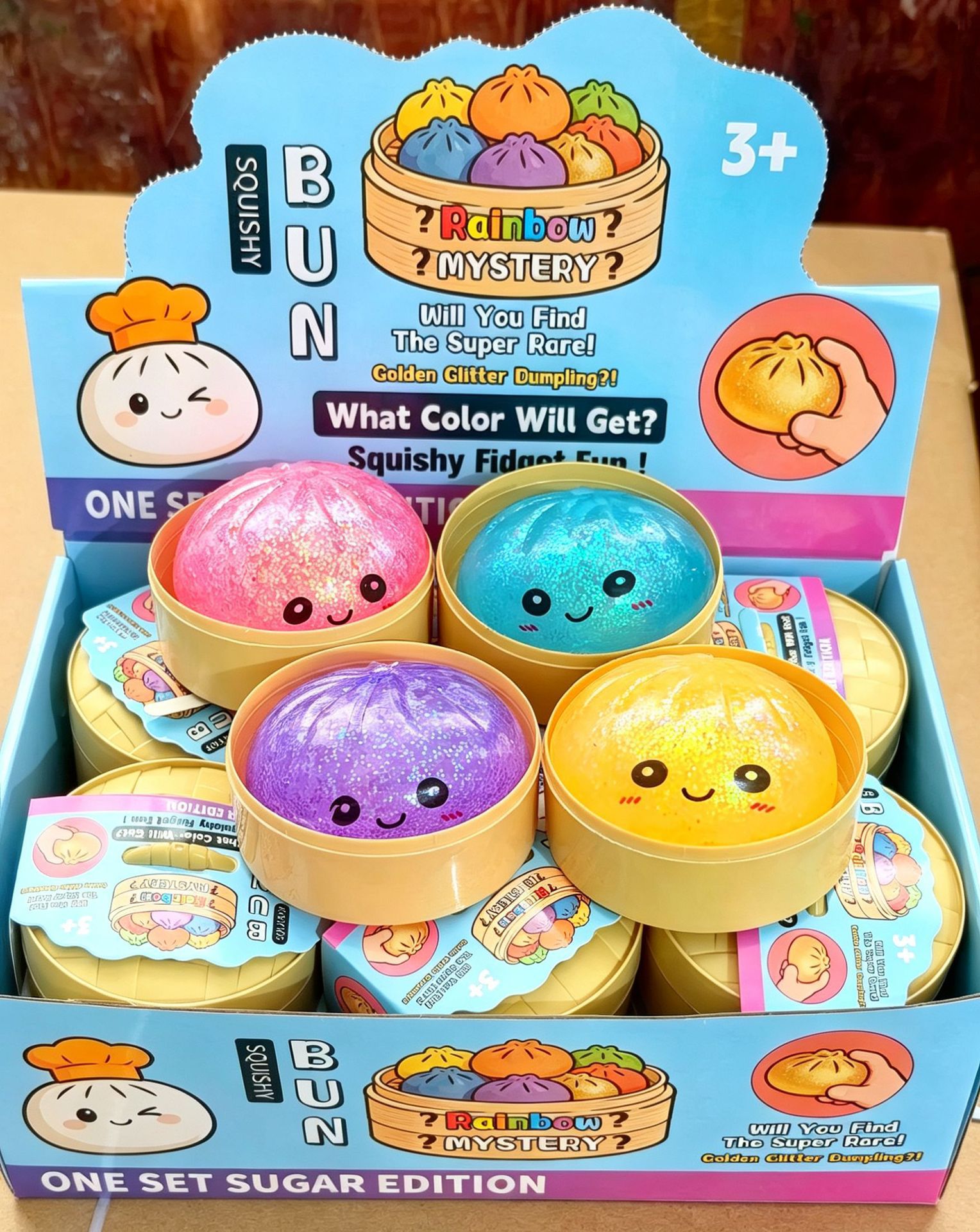 8,5 cm gelatina de polvo de Oro + Caja ciega aleatoria de vapor de 10 cm 1