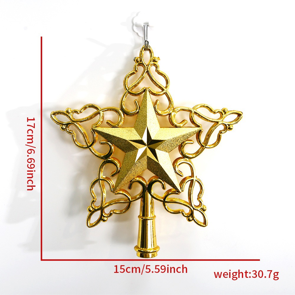 17CM Dorado árbol estrella