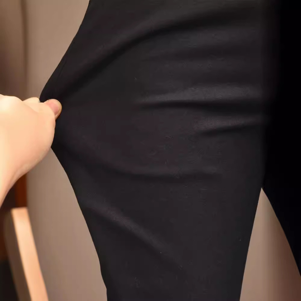 2024 Summer High-end Black Jeans Men's Thin Summer Trendy Brand Stretch Slim-fit Small Leg Casual Soft Pants for Men