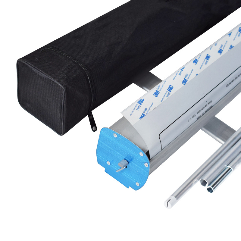 Aleación de aluminio enrollable engrosado 80*200 estante de exhibición de publicidad de acero plástico diseño de cartel de cartel fabricante mayorista