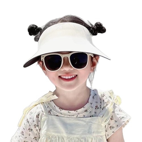 Children's Sun Hat Summer Unisex Cap No-Trace Open-Top Sun Hat UPF50+ UV Protection Wide Brim Sun Hat