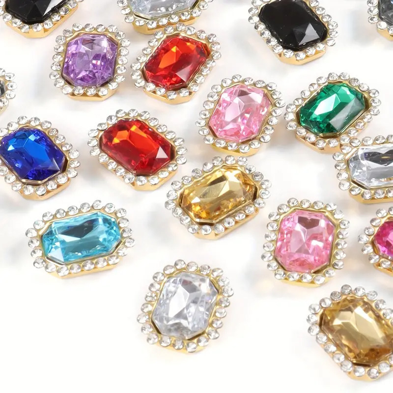 Dopamine-Colored Acrylic Rhinestone Accessories, Point-Cut Rhinestones, Irregular-Shaped Rhinestones, Nail Art Rhinestones, Hand-Sewn Adhesive DIY Square Rhinestones Dopamine-Colored Acrylic Rhinestone Accessories, Point-Cut Rhinestones, Irregular-Shaped Rhinestones, Nail Art Rhinestones, Hand-Sewn Adhesive DIY Square Rhinestones