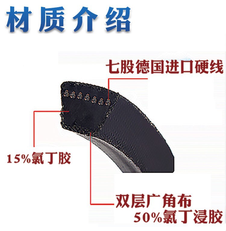 A gold standard triangle belt type a 17 to 120/26/28/32/34 anti-static flame retardant driving belt imported