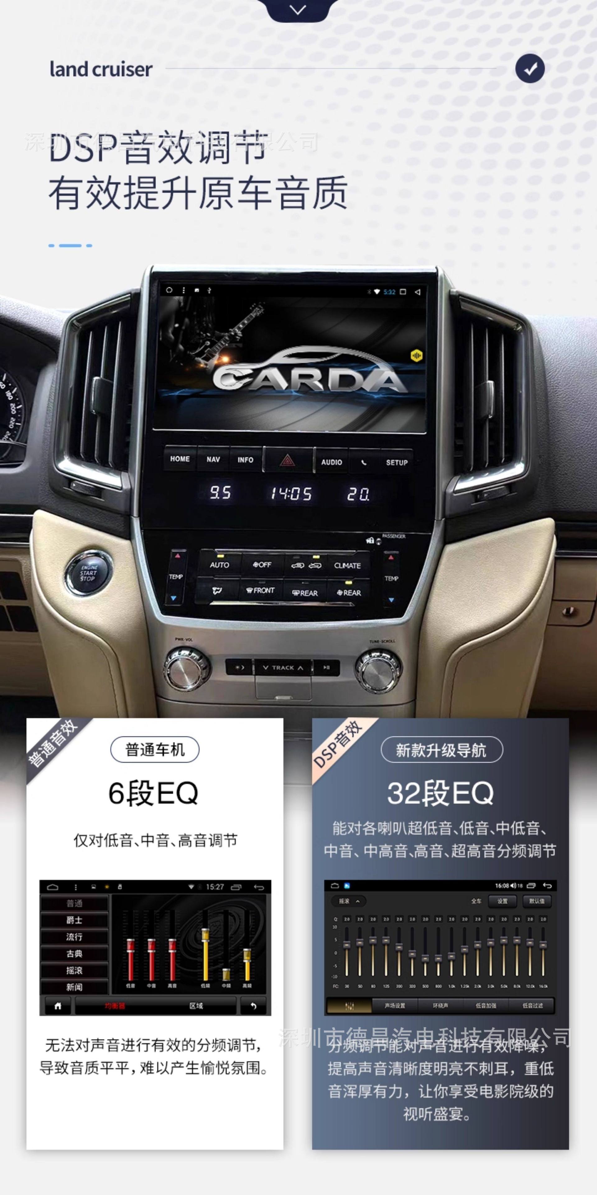 08-23 Toyota Land Cruiser LC200 car Android navigation GPS Land Cruiser display screen