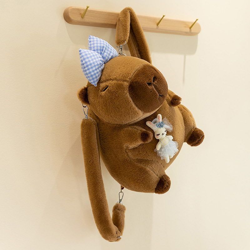 Burger capibara mochila Kapibala peluche regalo creativo mochila para estudiantes mochila de moda mochila transfronteriza