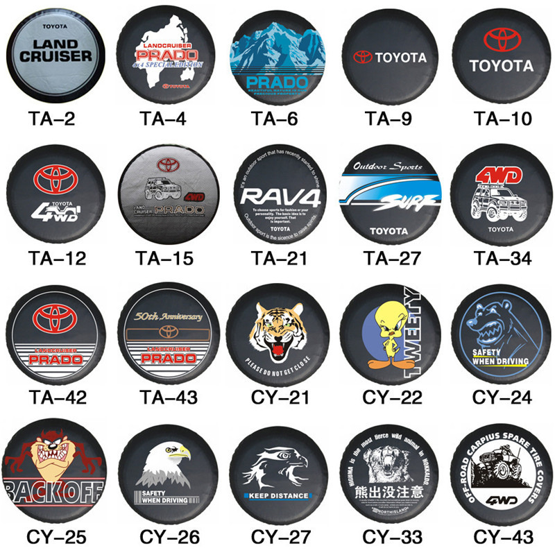 Amazon Car Jimny Spare Tire Cover Trailer Rv Thickened Pvc Sun Protection Dustproof Tire Cover