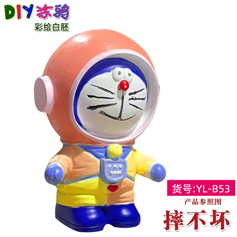 Gran vinilo yeso muñeca embrión blanco al por mayor puntada alcancía gran puntada artesanal DIY colorear blanco