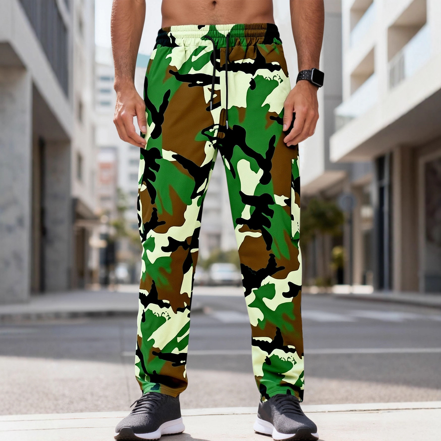 Nuevo transfronterizo Europa y América Amazon nuevos pantalones urbanos pantalones de trabajo pantalones de camuflaje de moda para hombres pantalones casuales de moda