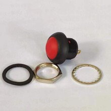 现货12mm台湾德利威复位红色按键防水按钮开关PAS6B2M1CES3-5