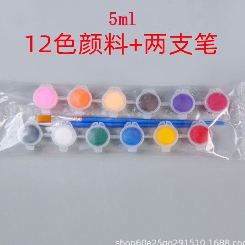 Tiras de pintura acrílica de 3 ml, 6 colores en una pieza, 5 ml, 12 colores, manualidades, pintura de yeso, pintura de piedras para colorear para niños