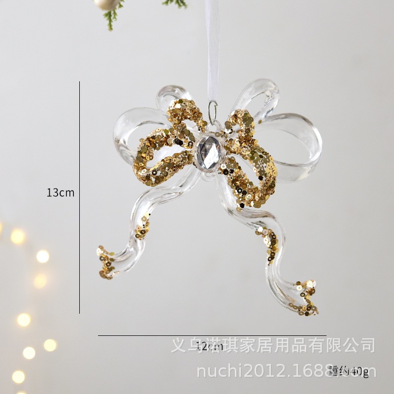 NUCHI クロスボーダー クリスマス装飾 アクリル クリスタル ペンダント スノーフレーク ガーランド クリスマスツリー 小さなペンダント|undefined