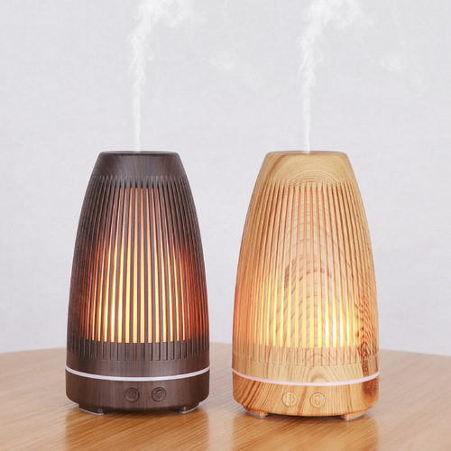 Fire Dance Aromatherapy Machine Atmosphere Colorful Night Light Home 5v Humidifier USB Wood Grain Aromatherapy Machine Essential Oil Diffuser