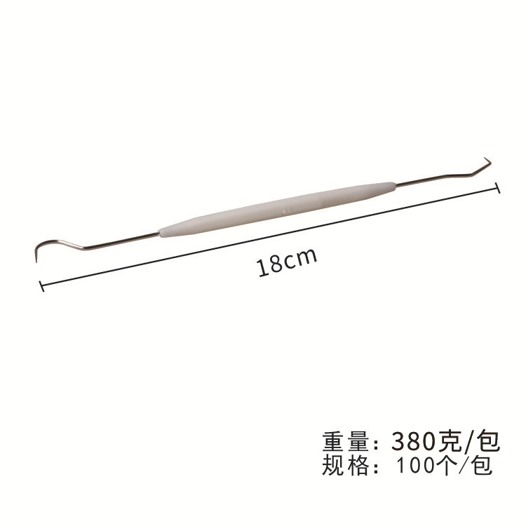 Sonda dental ganchillo nogal ganchillo limpieza caja de instrumentos orales accesorios herramientas de Cuidado Oral gancho de dientes