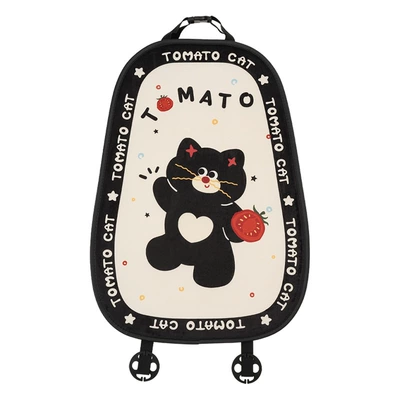Car Seat Cushion Winter Cartoon Seat cushion, seat cover - plush-black-edge-tomato-cat-seat-cushion-backrest