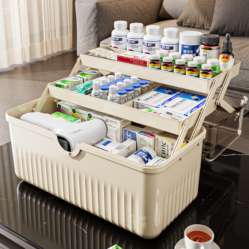 Multi-Layer Medicine Box for Home Use, Large-Capacity Medicine Storage Box, Transparent Large Medical First-Aid Medicine Box Multi-Layer Medicine Box for Home Use, Large-Capacity Medicine Storage Box, Transparent Large Medical First-Aid Medicine Box