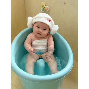Baby's Autumn and Winter Bath Bucket Integrated Stool 0-6 Years Old Children's Bath Bucket Sitting Bath Bucket Baby Seat Bucket Thickened