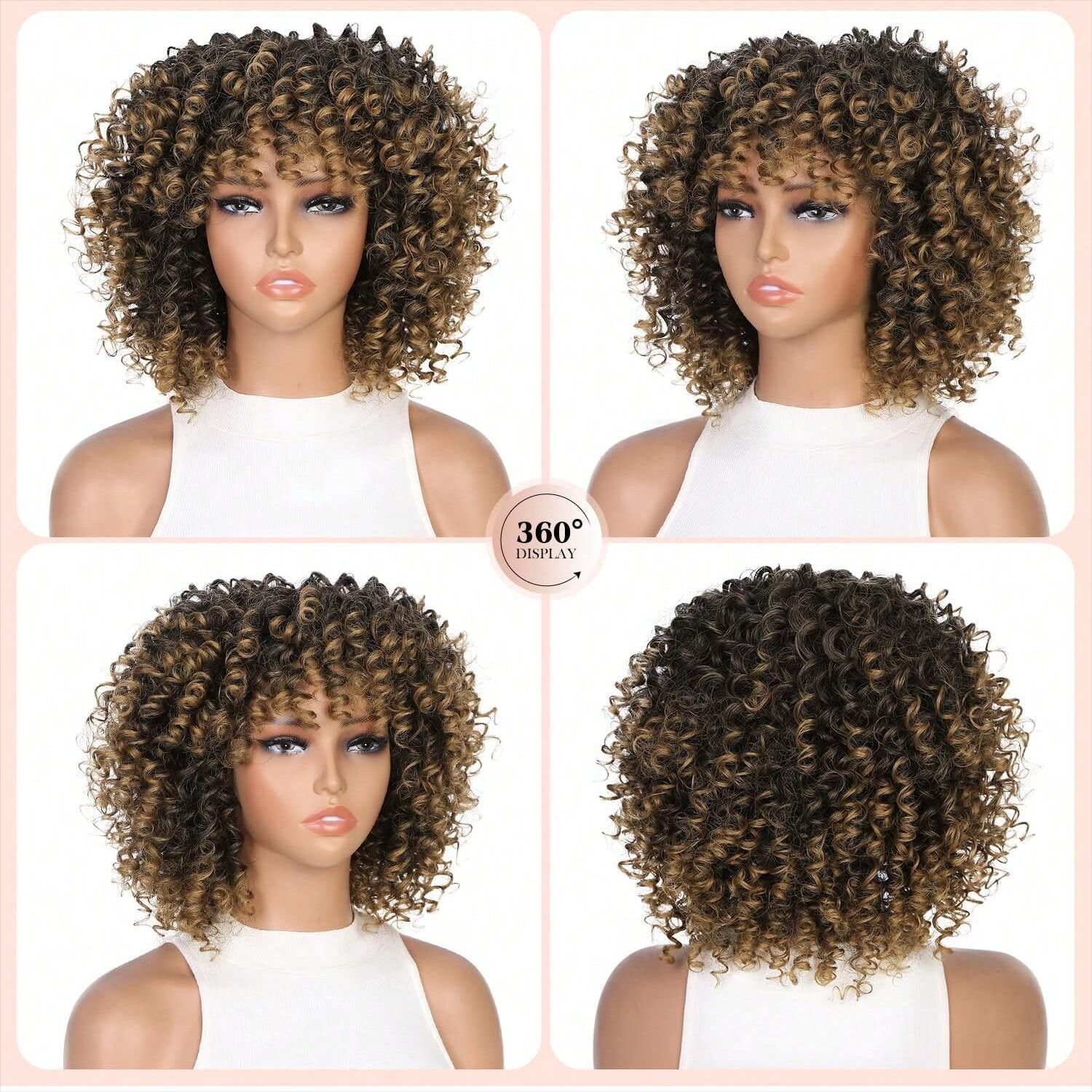 wigs for women African fashion explosive curly hair chemical fiber headpiece spring curl short curly hair spot_voghion.com