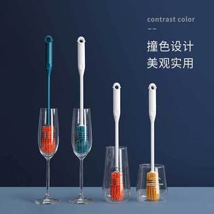 Cup Brush Long Handle Bottle Brush Cup Cover Brush Thermos Cup Cleaning Washing Water Cup Milk Bottle Glass Silicone Brush Household Artifact