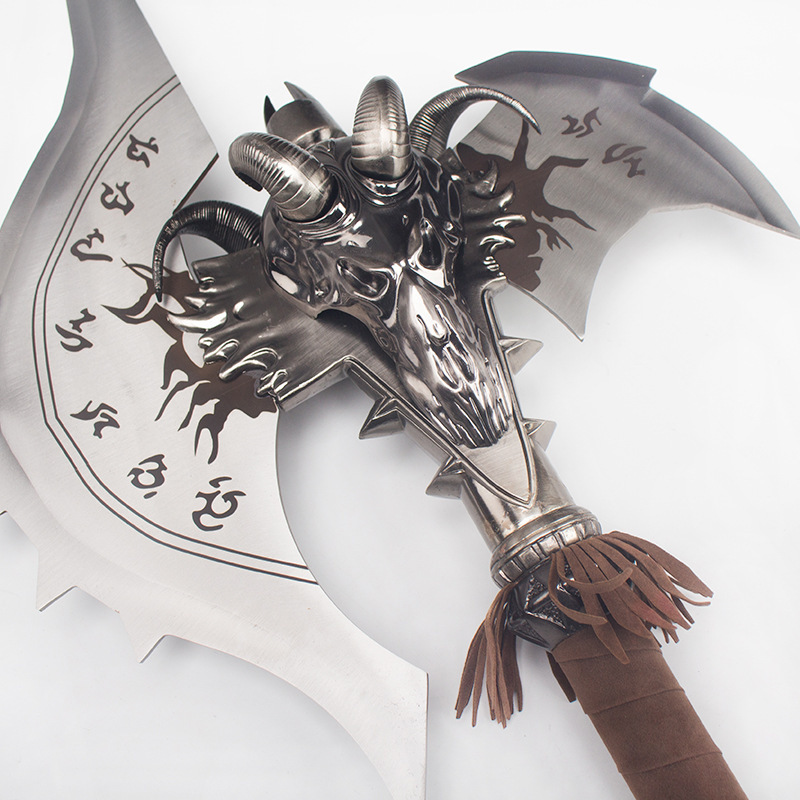 World of Warcraft ウォークングレイム フロストソーサリー シャドウソーサリー オレンジ斧 灰の使者 1:1 メタル武器 刃なし|undefined