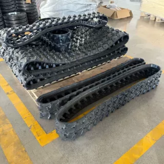 小型收割机底盘橡胶履带80g微型橡胶履带50g农机工程机械钢制