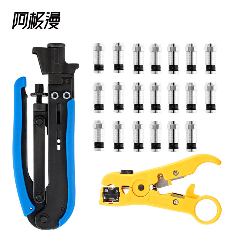 Aji Man Amazon 人気の売れ筋ワイヤーストリッパーと圧着ペンチセット同軸ケーブル押出ペンチコンビネーションツール|undefined