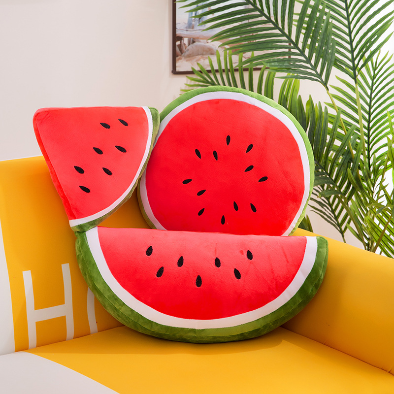 New simulation fruit pillow, watermelon cushion, plush toy, office chair sofa cushion, stuffed doll