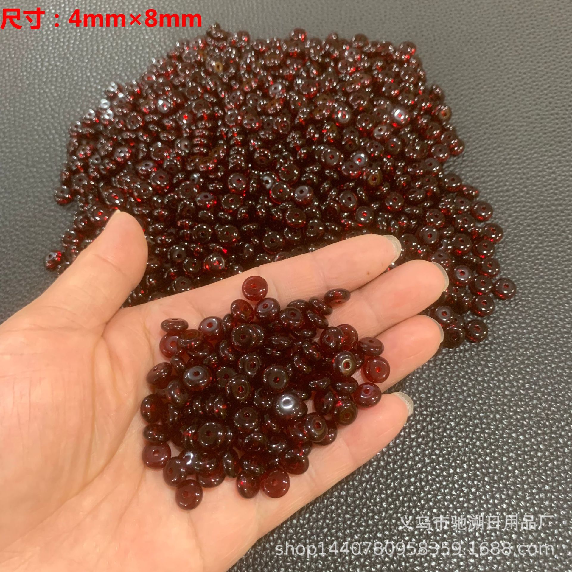 İkinci nəsil flüoresan amber muncuq dəstləri, 5-8 mm