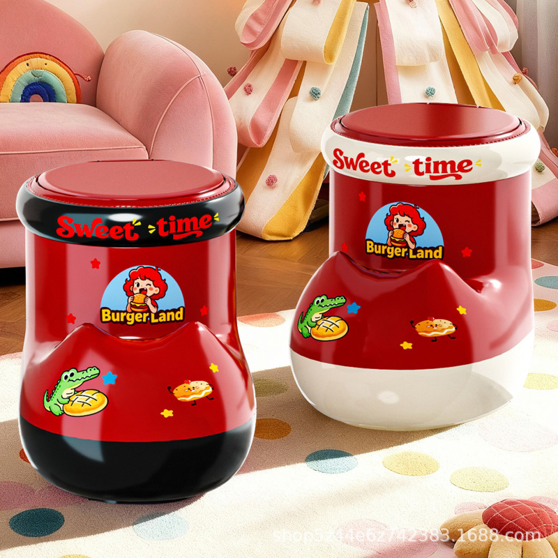 Boots-Shaped Trash Can for Home Use, Living Room, Light Luxury, High-End, Stylish Paper Bin, Movable, Office, Bedroom, Cute Wastebasket