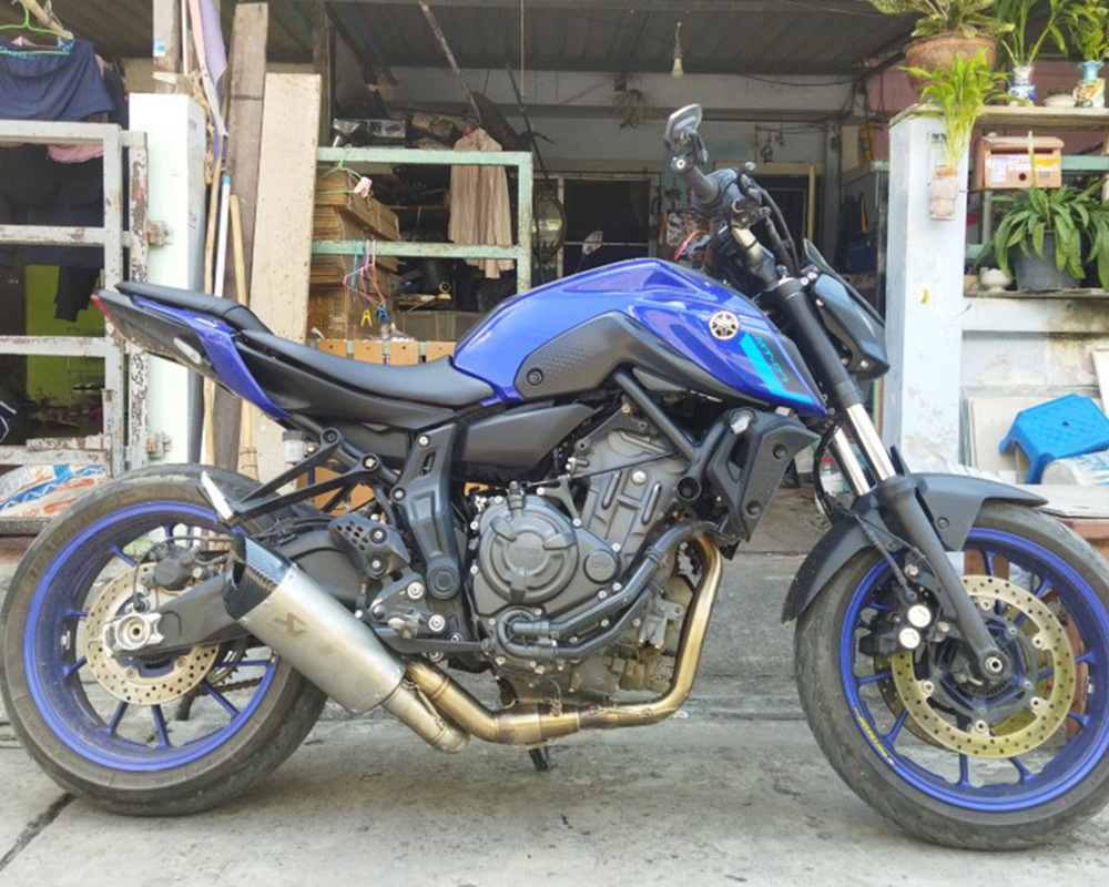 51mm motorcycle modified Scorpio exhaust pipe with muffler imitation carbon fiber oblique triangle CB500X Kaiyue 321