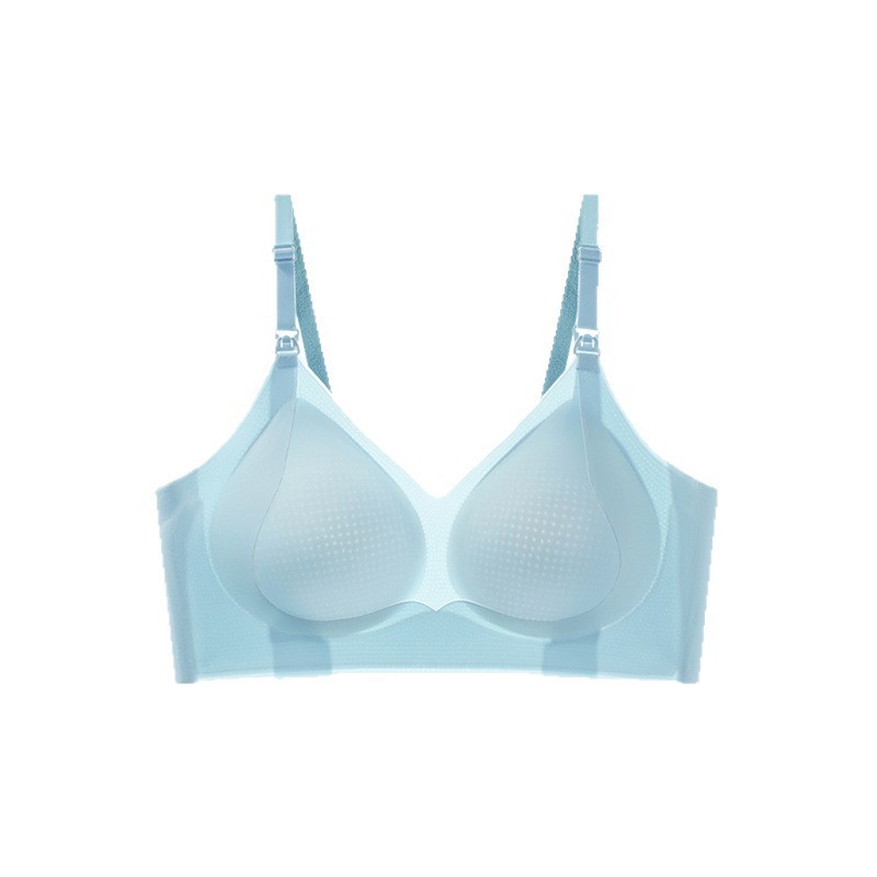 Huige シームレス授乳ブラジャー夏薄型サポートプッシュアップたるみ防止横乳妊娠ブラジャー通気性|undefined