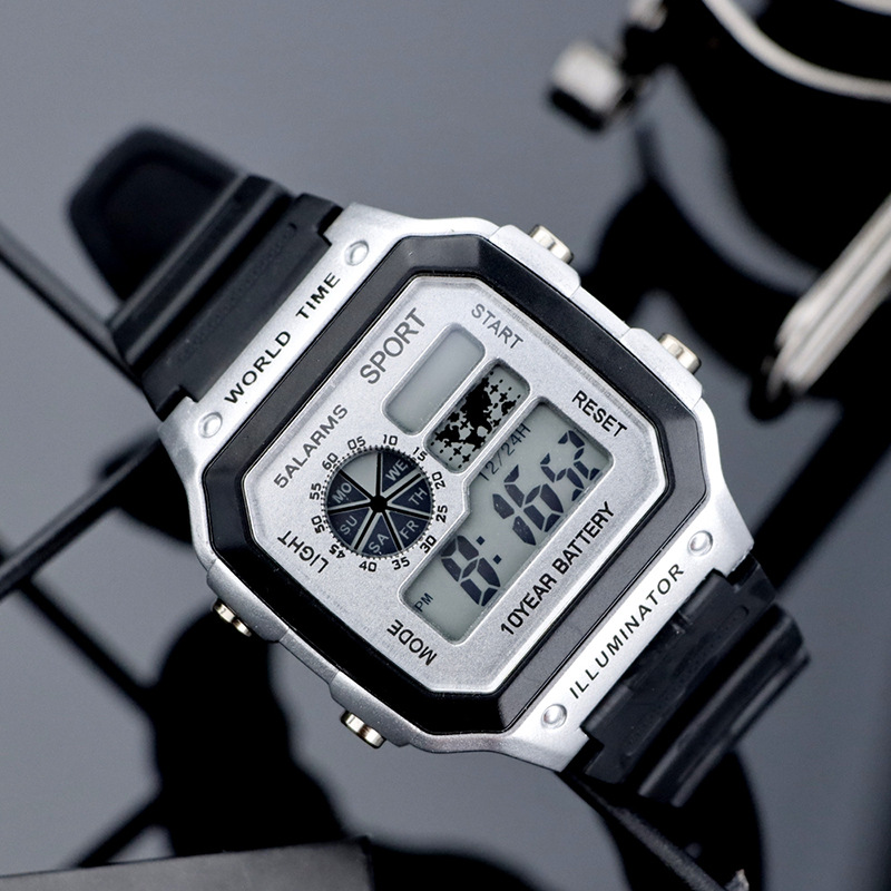Universal electronic travel waterproof digital watch