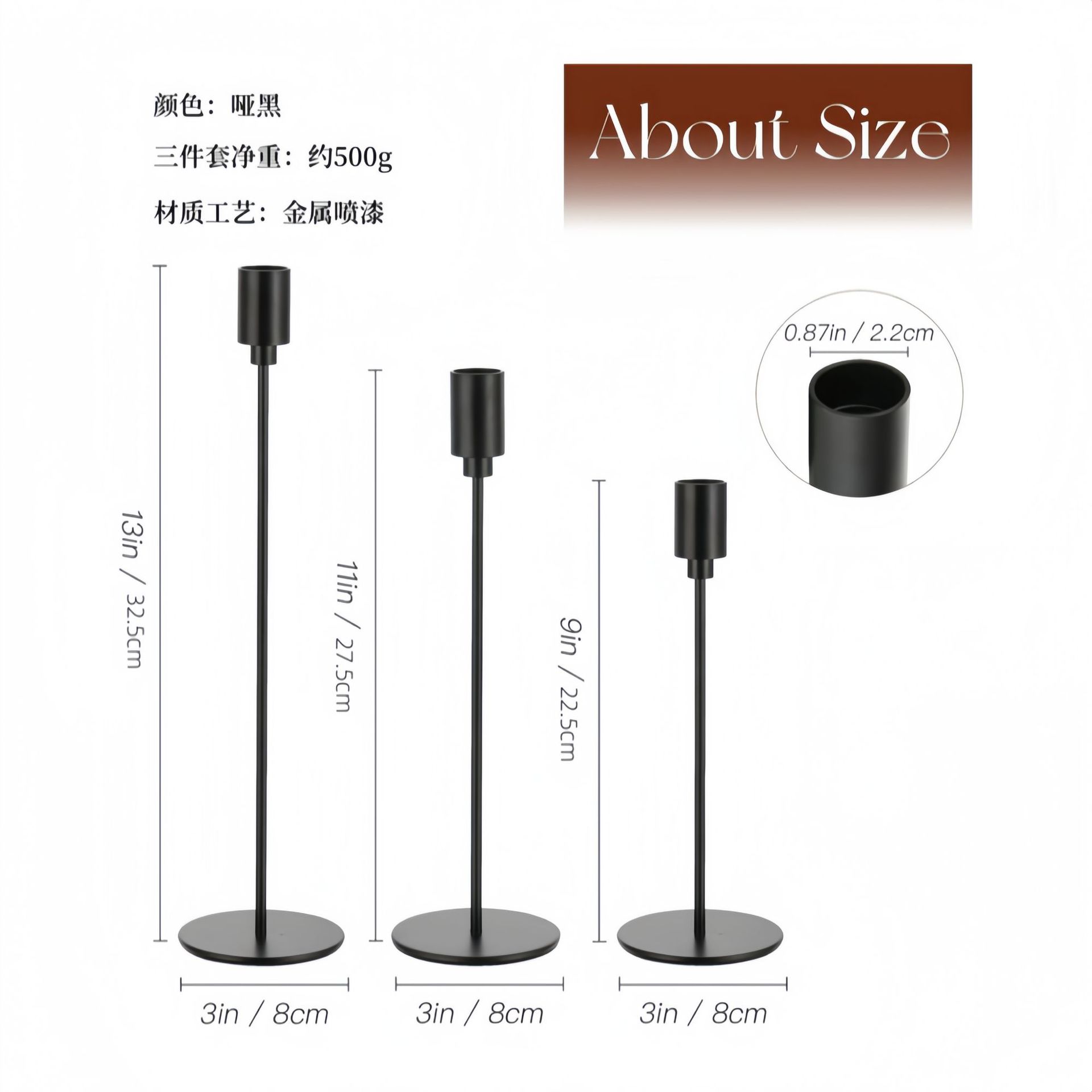 Transfronterizo amazónica candelabro decoración europea mesa de comedor occidental tres piezas decoración props de boda decoración de boda fragancia