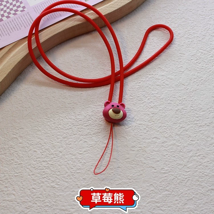 Cartoon mobile phone, silicone strap, long pendant for students, accessory, fall protection