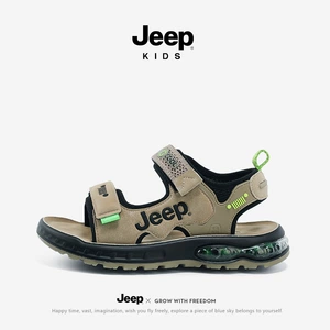 Jeep, летние детские босоножки для мальчиков, нескользящая пляжная обувь с открытыми пальцами ног, коллекция 2024 года, мягкая подошва
