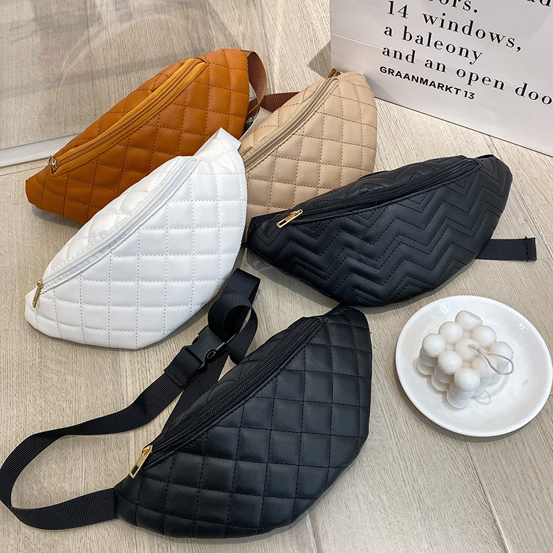 Women's Waist Bag 2023 New Single Strap Bag, Bulk Purchase Advantage Small Crossbody Bag for Women, Checkered Chest Bag