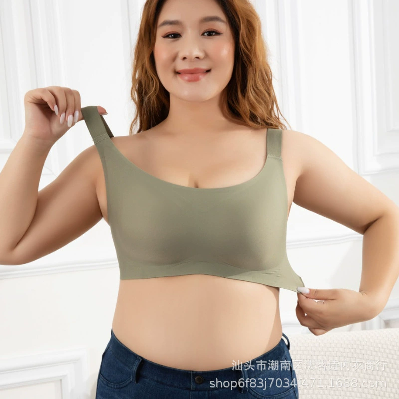 Ся Тонкий дышащий толстый мм большой сундук маленький без следов, большой размер нижнего белья женский без стального кольца