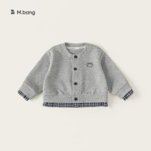 宥宝童装女童外套春季新品拼格纹拼接儿童上衣百搭中小童衣服潮