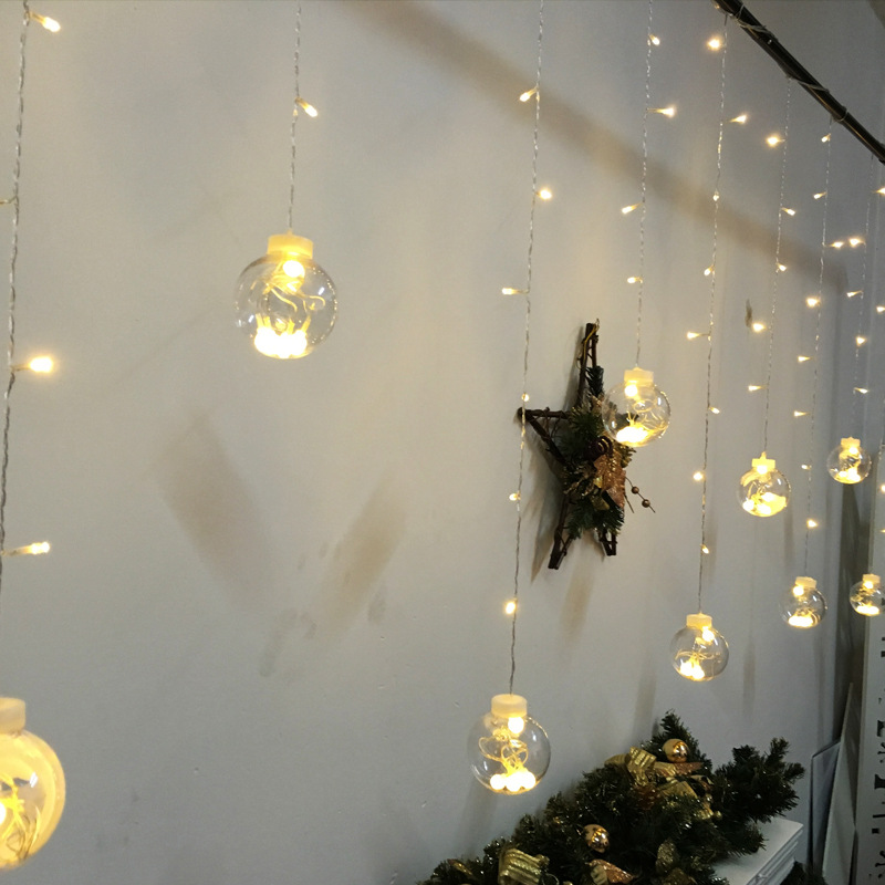 DTB9圣诞节装饰品LED彩灯灯串满天星暖色许愿球房间挂饰浪漫布置