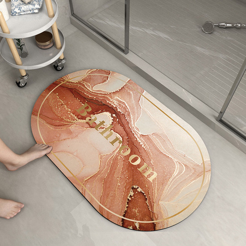 Diatom mud absorbent mat bathroom door floor mat diatomaceous earth soft mat non-slip bathroom floor mat bathroom toilet carpet