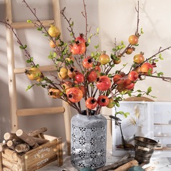 仿真花石榴仿真果實廠家家庭裝飾婚慶手捧花路引花牆假花MW10885Y