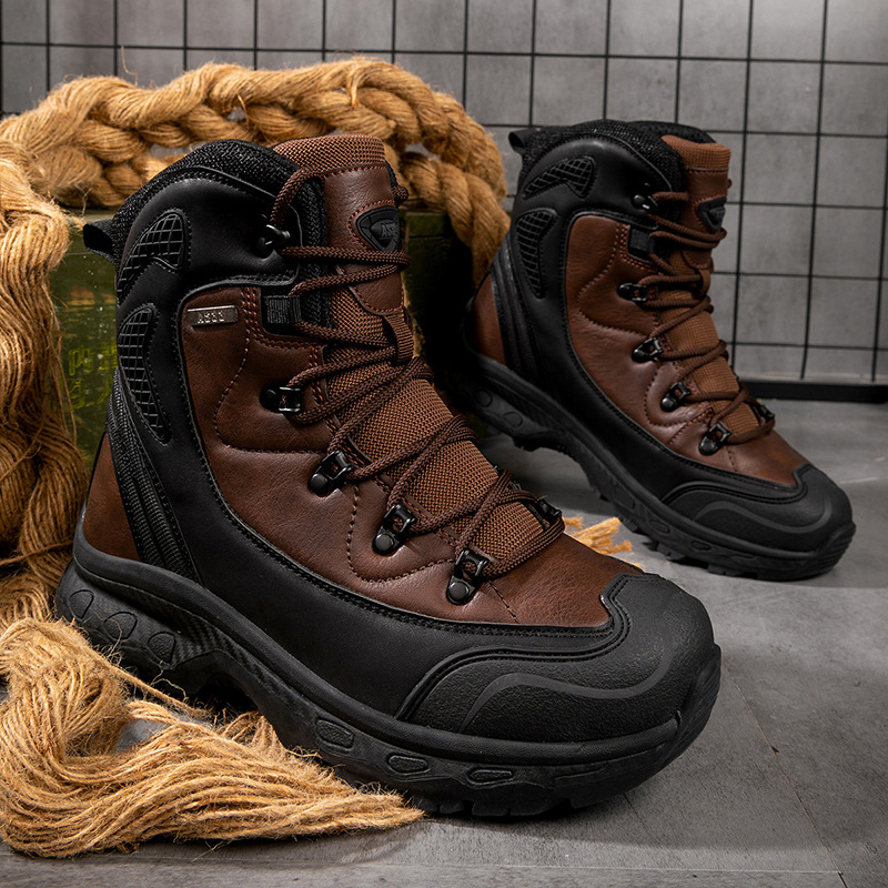 Nuevos fabricantes de botas tácticas de gran tamaño transfronterizas para hombres al aire libre botas de montaña de alta calidad botas de combate