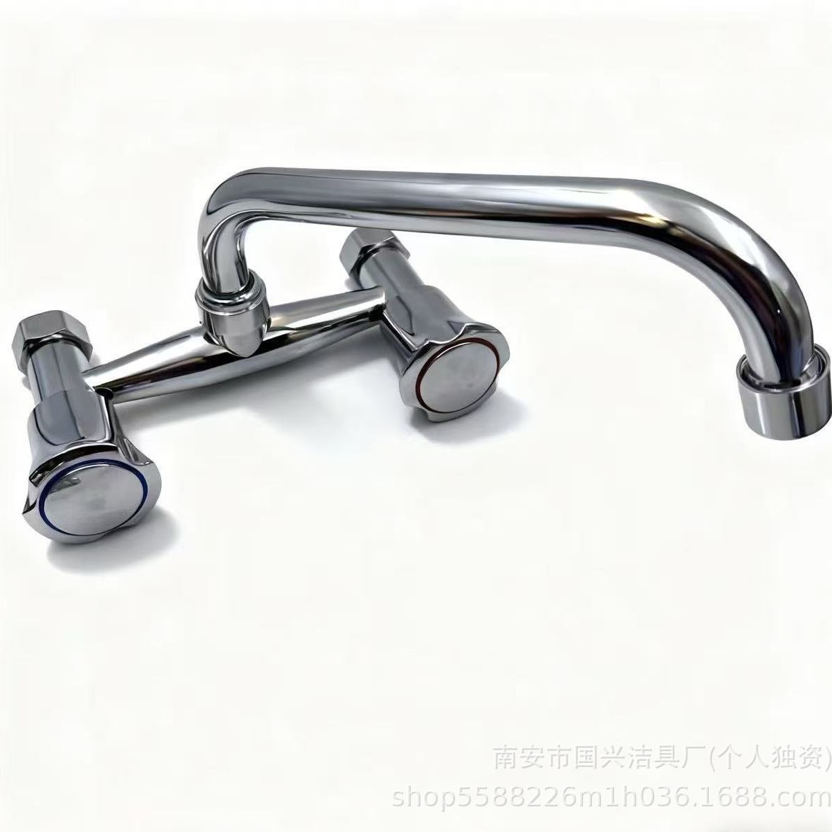 Grifo Mezclador de Cocina de Pared de Aleación de Zinc, Agua Fría y Caliente, Giratorio Universal, para Fregadero image 9