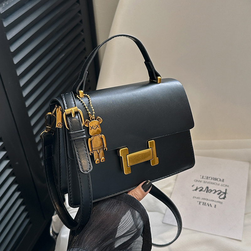 Bolso nuevo estilo de moda estilo coreano bolso casuales de color sólido textura versátil bolso de hombro portátil