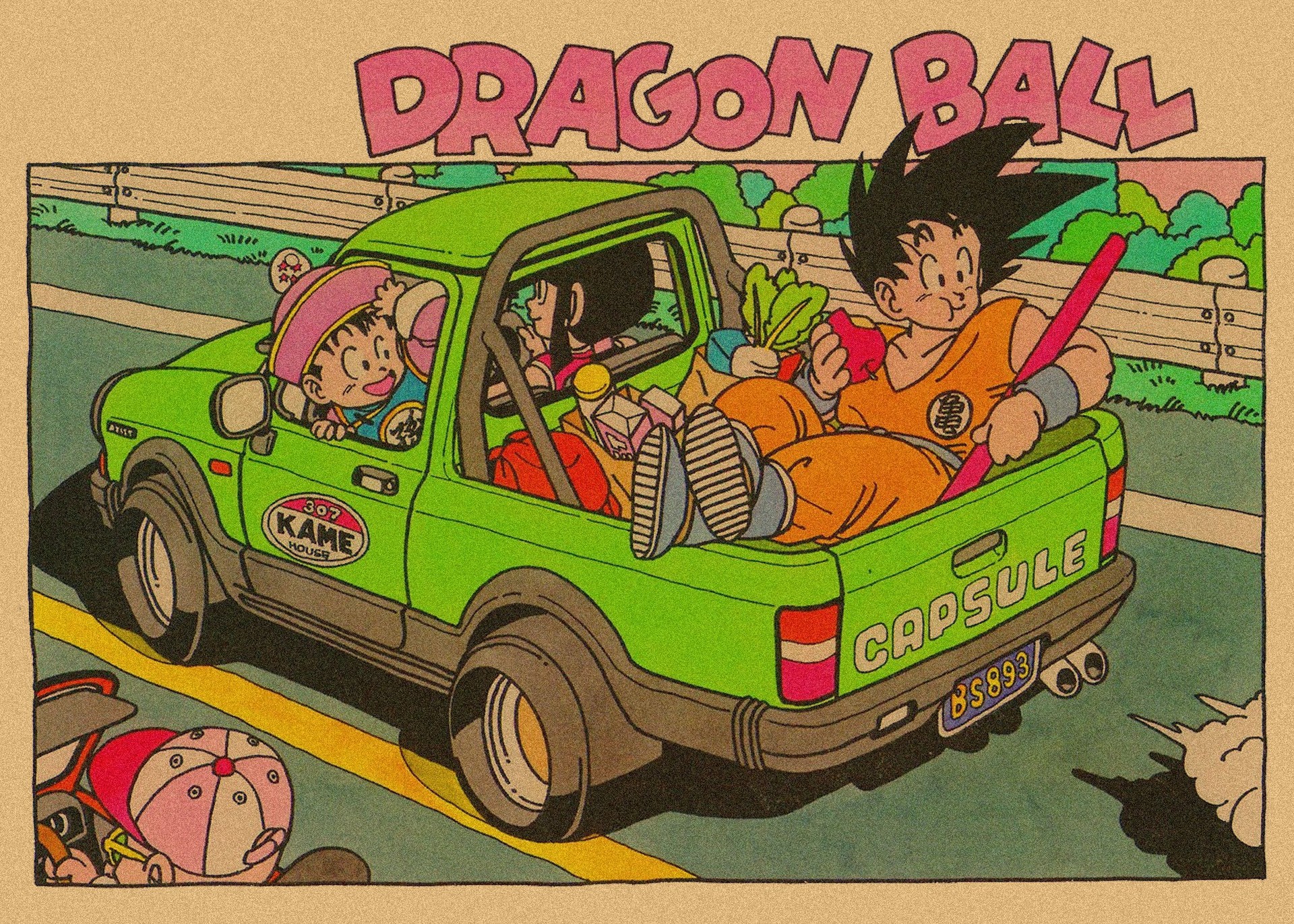 日本式アニメ七龍珠アラレ復古クラフト紙ポスター鳥山明装飾画孫悟空壁画316